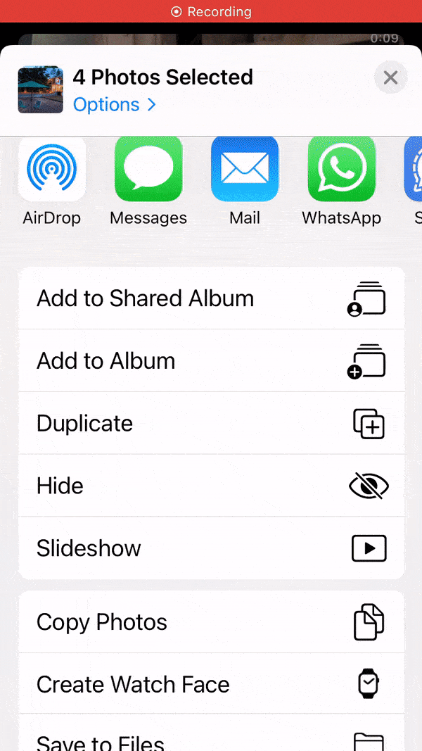 how to make photo slideshow using in-built Photos app_step 3