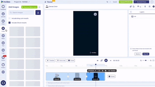 How To Make A Reel On Instagram With Photos Using Invideo - Step 2a
