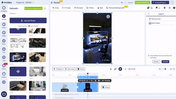 How To Make A Reel On Instagram With Photos Using Invideo - Step 4
