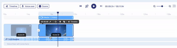 how to create a J-cut using the InVideo editor - step 4