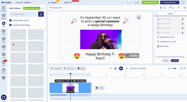 How To make Birthday Video Using InVideo - step 2