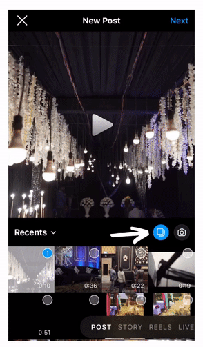 post a video longer than 60 seconds on Instagram feed using the carousel feature_ step 5
