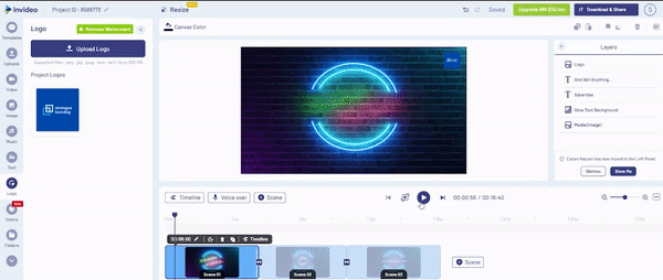 How To Customize A Youtube Intro Using InVideo - step 5