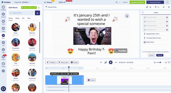 How To make Birthday Video Using InVideo - step 4.1