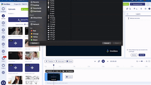 how to create a jump cut for your videos using InVideo - Step 1