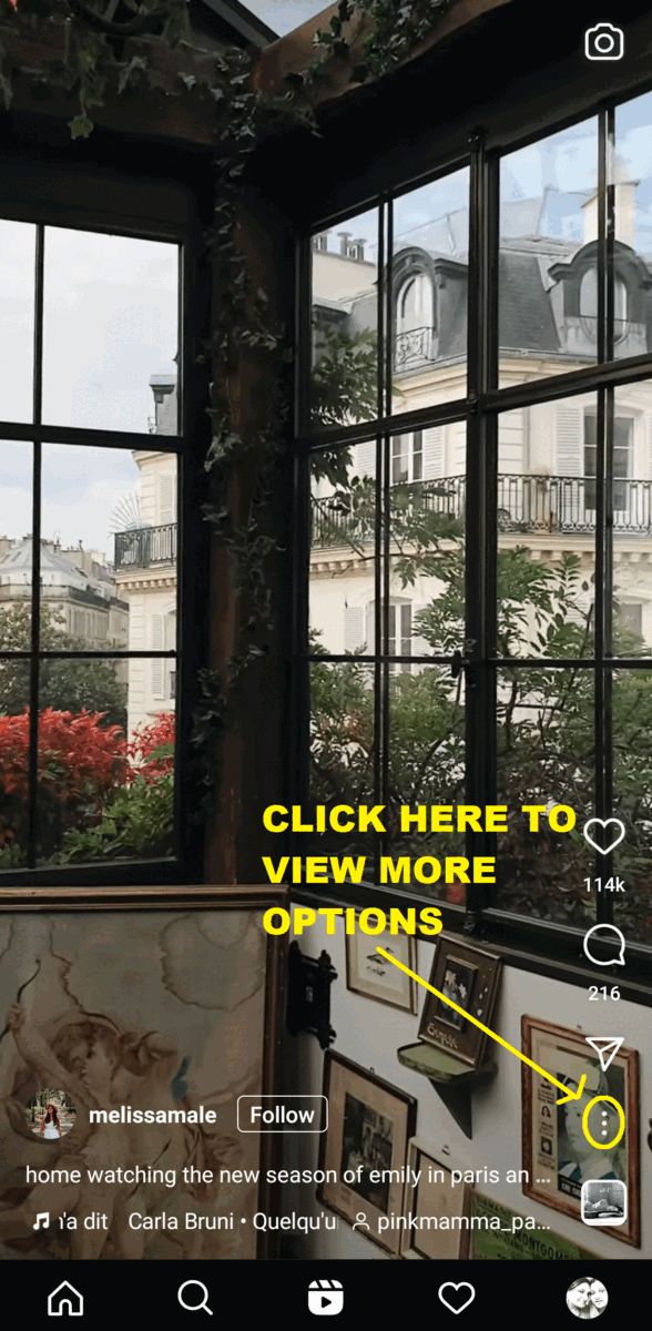 How to download reels on Android - step 1