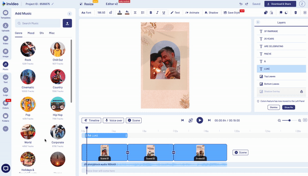 How to Make Your Own Wedding Day Video using Invideo - Step 5