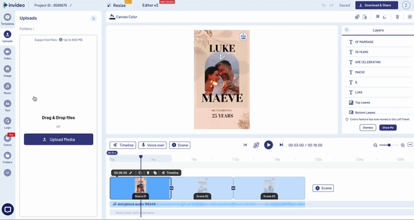 How to Make Your Own Wedding Day Video using Invideo - Step 2