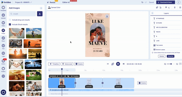 How to Make Your Own Wedding Day Video using Invideo - Step 4