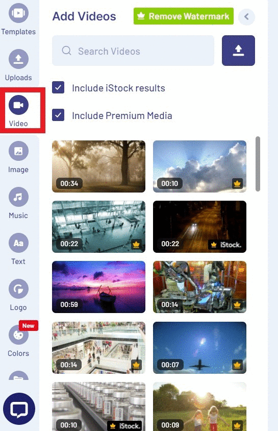 Step 2a: Add your Video or Stock Media to the Timeline