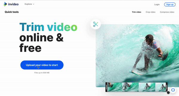 How to trim a video online_step 1