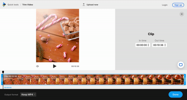 How to trim a video online_step 2