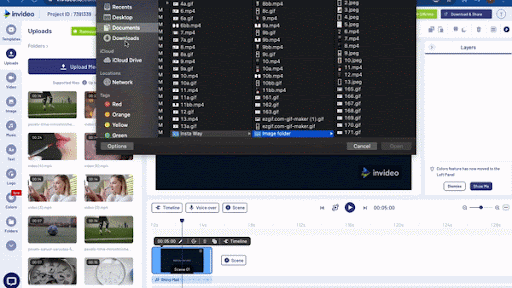how to create a cut-in using InVideo - step 1