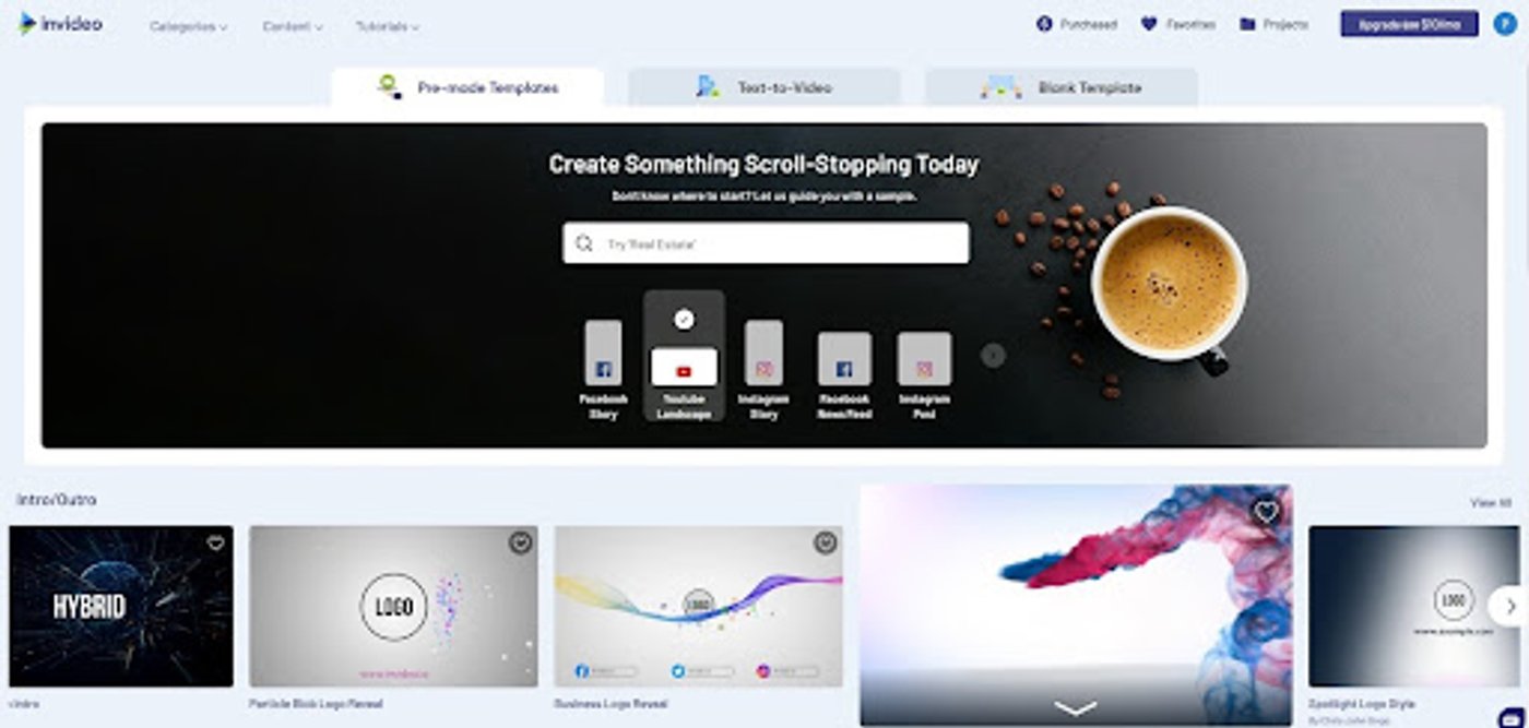 Using InVideo To Add an Intro to a YouTube Video