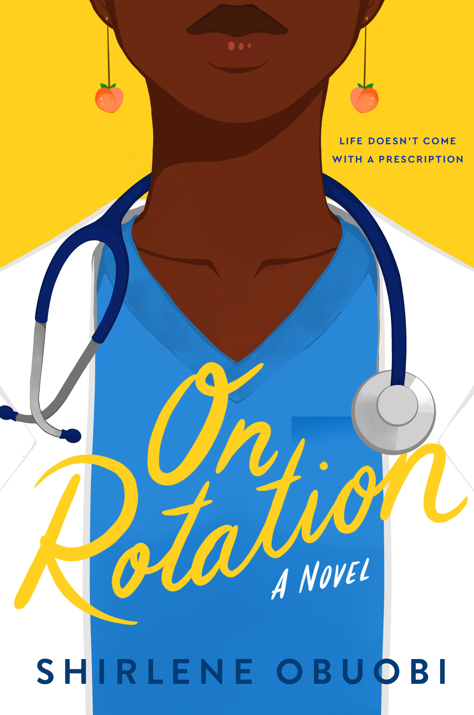 The cover of the novel On Rotation by Shirlene Obuobi with a subtitle that reads life doesn't come with a prescription