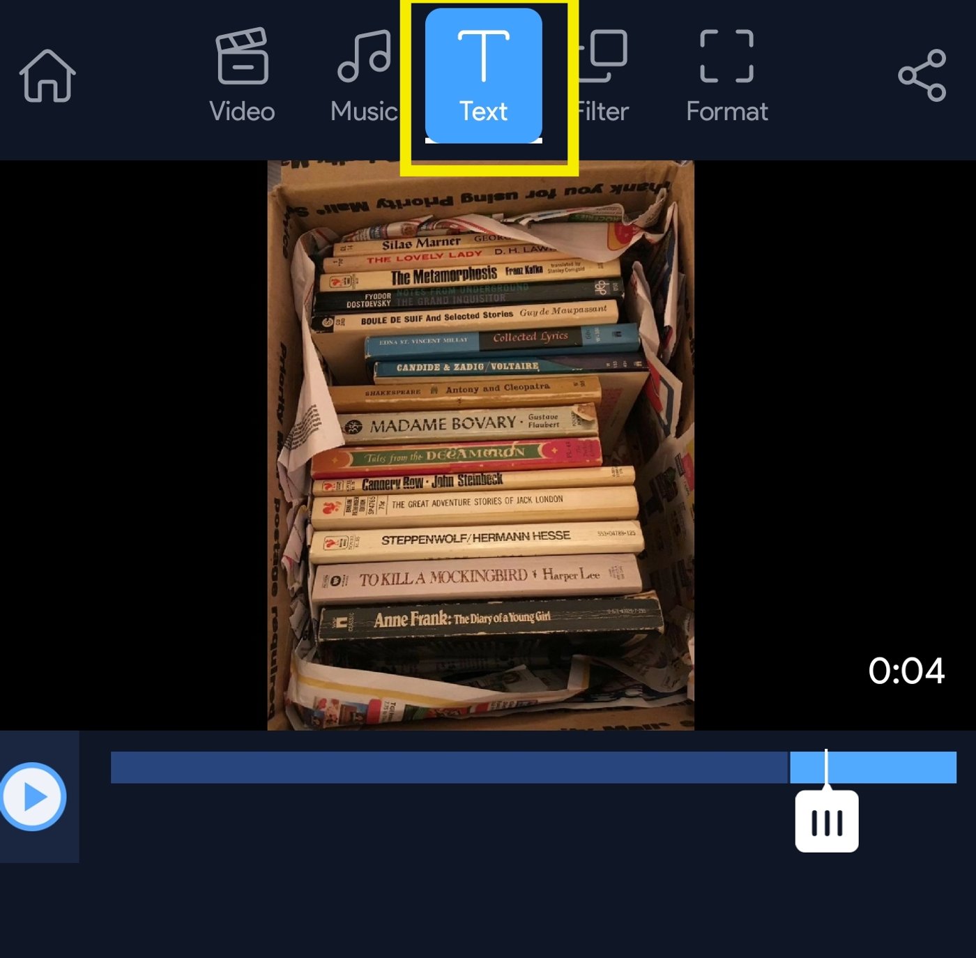 How to add text to a video on Android_step 4