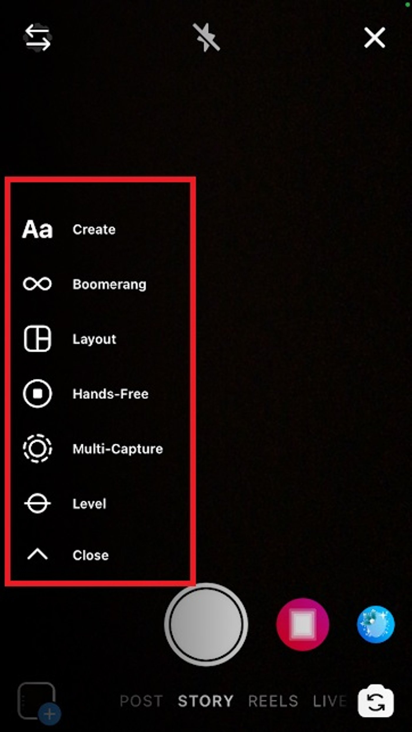 How to Post a Video on Instagram story by recording a video within the app_step 2
