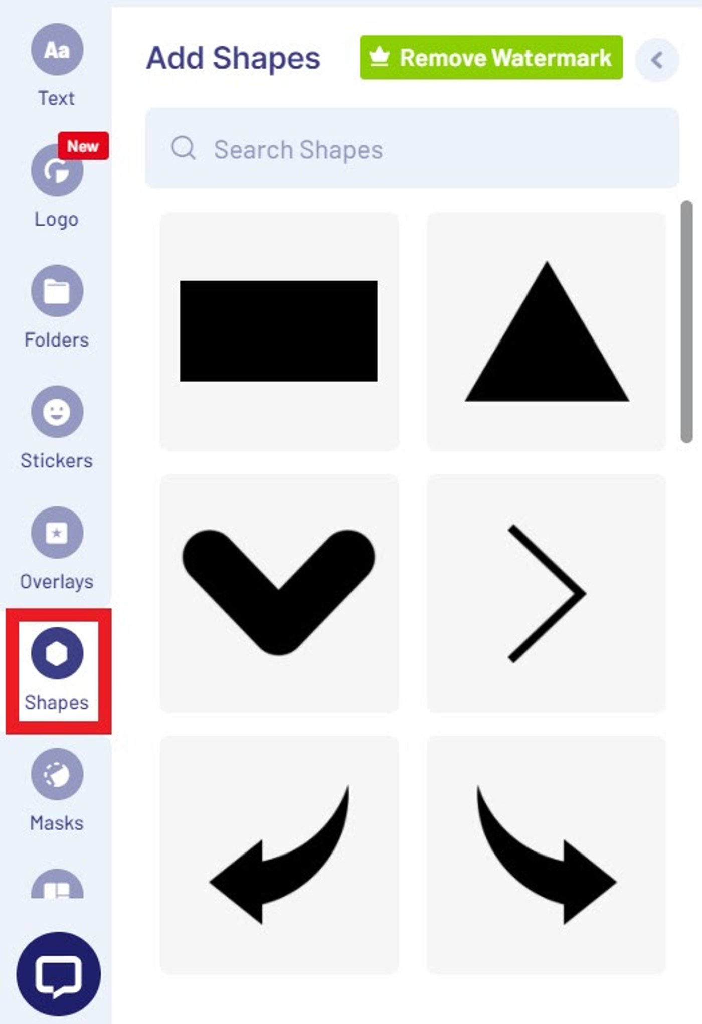 How to Add Shapes to video - Step 1