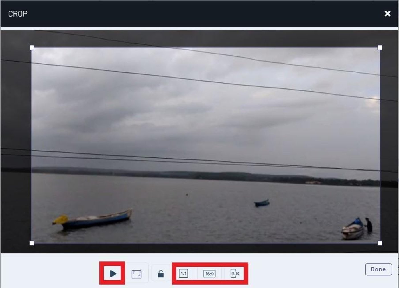 Step 4: Crop your Video