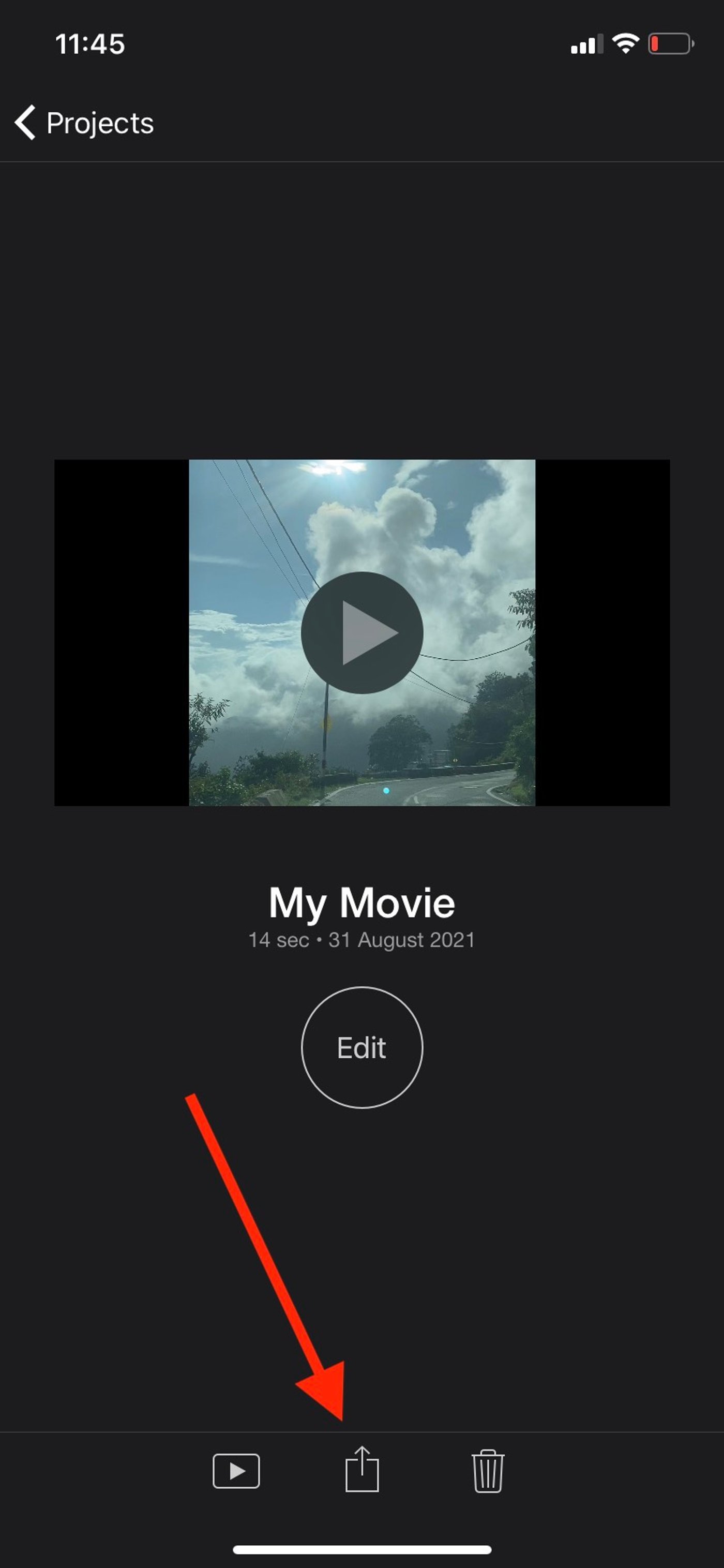 How to cut and trim a video using iMovie on iPhone_Step 4