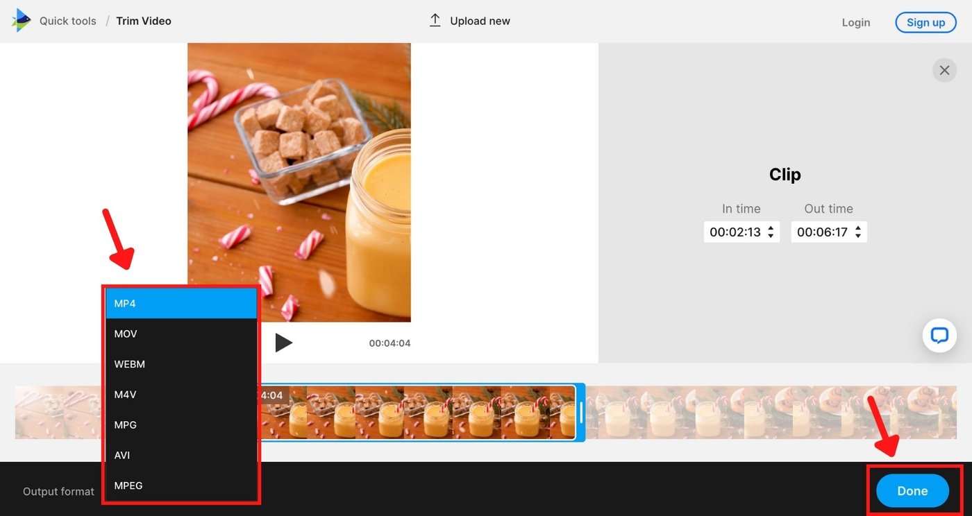 How to trim a video online_step 3