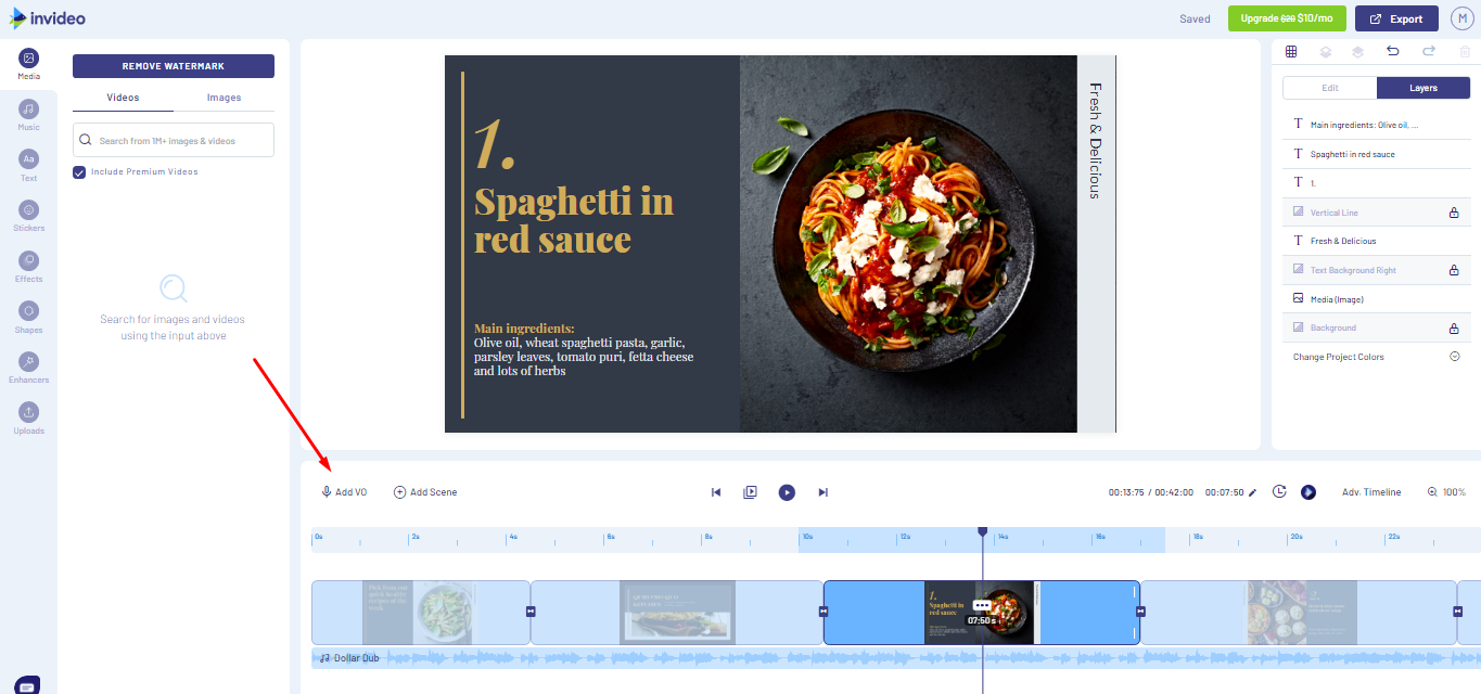 InVideo Voice-Over Feature