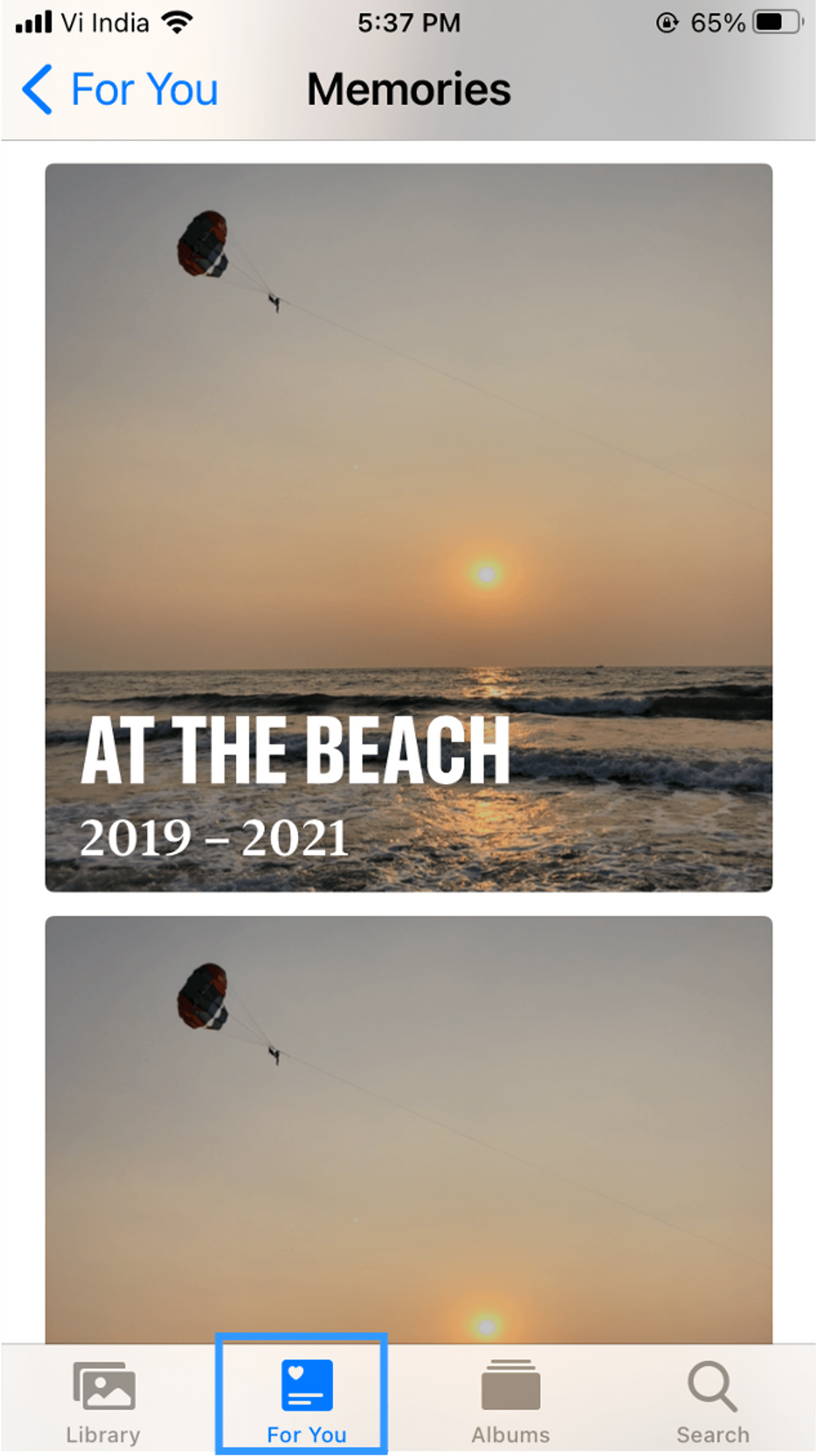 how to make photo slideshow using in-built Photos app_step 5