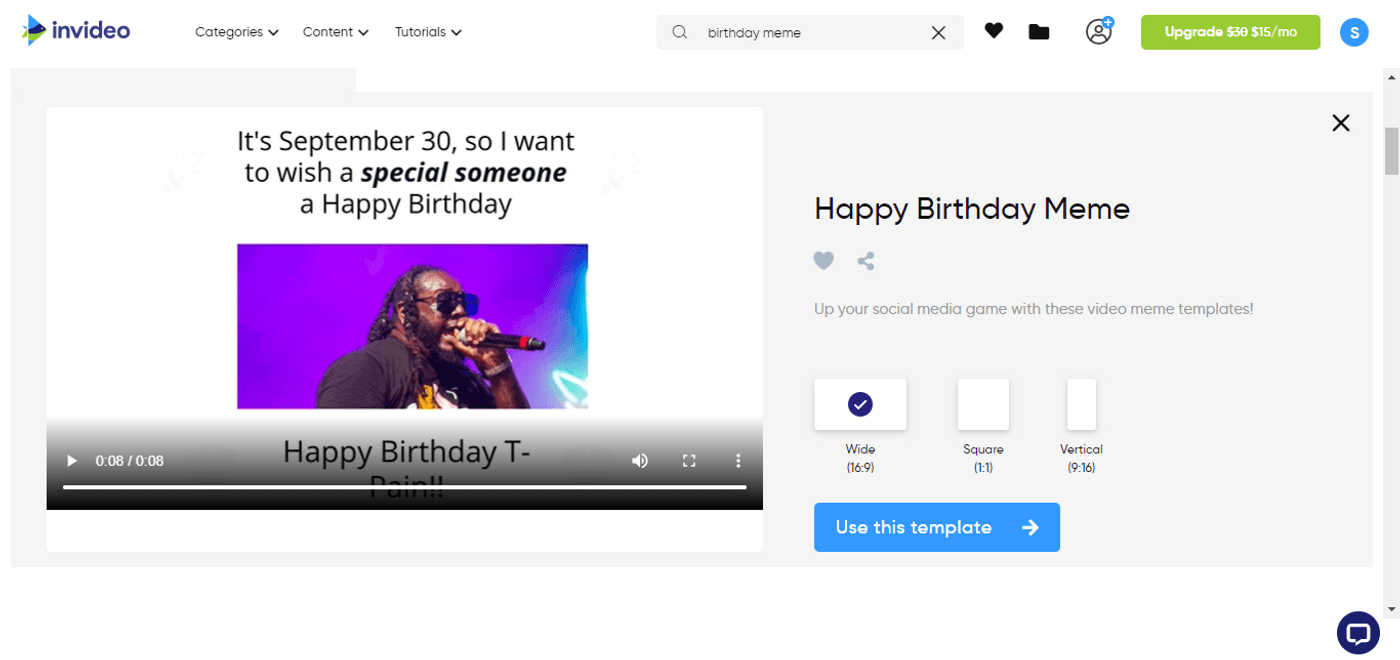 How To make Birthday Video Using InVideo - step 1