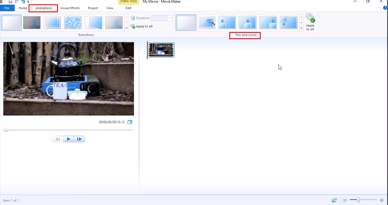 How to Crop a Video on Windows Movie Maker - step 2