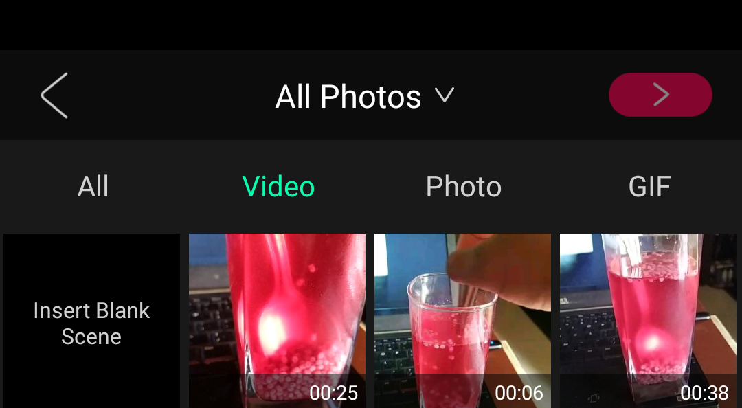 how to crop a video for free on android using VLLO - step 2
