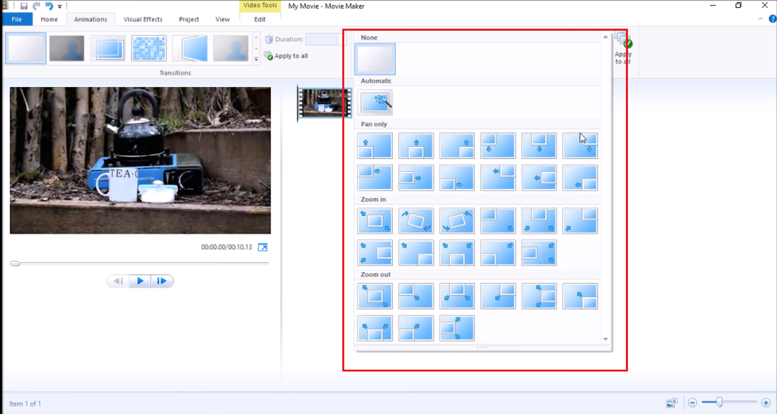 How to Crop a Video on Windows Movie Maker - step 3