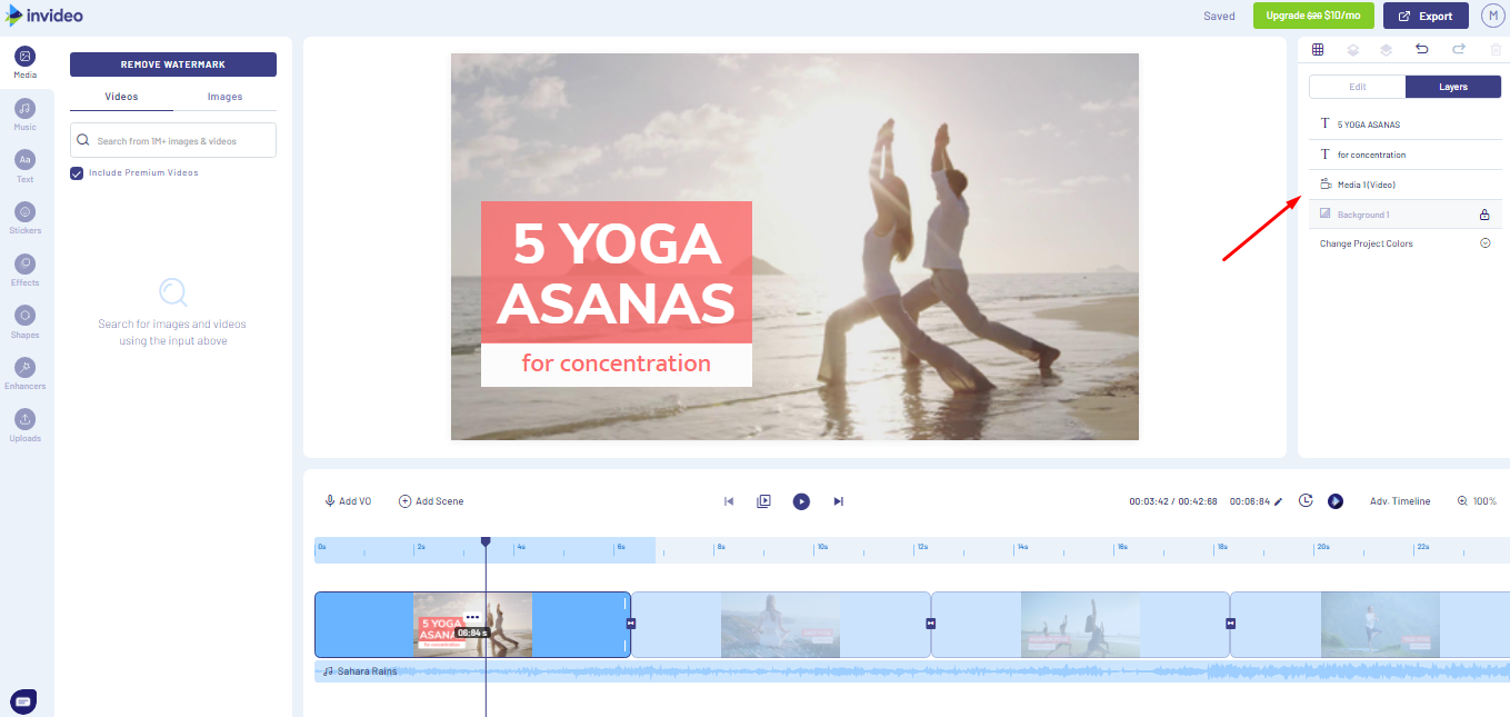 InVideo Storyboard Edit