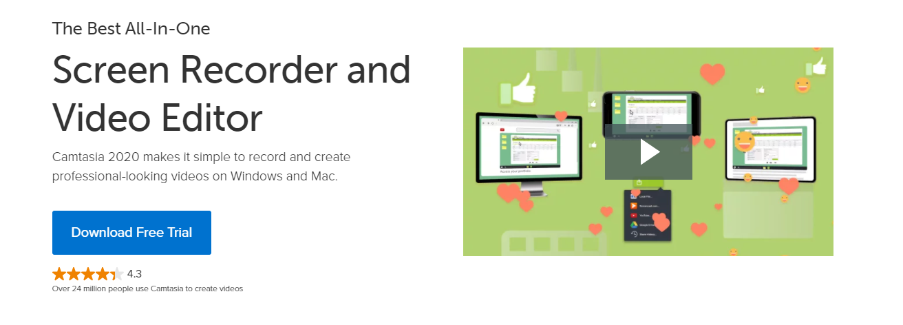 Camtasia Video Editor Homepage