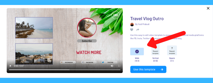 InVideo YouTube outro templates
