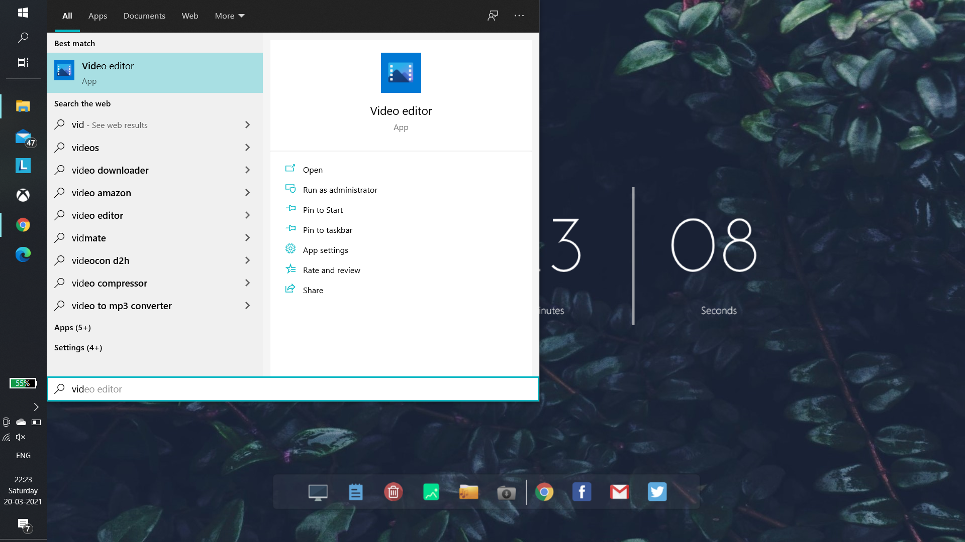 How to rotate a video in Windows 10 using Video Editors - step1