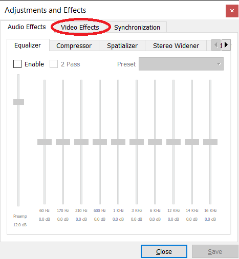 how to rotate video with vlc step 2