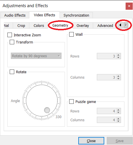 how to rotate video with vlc step 3