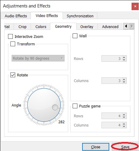how to rotate video with vlc step 6