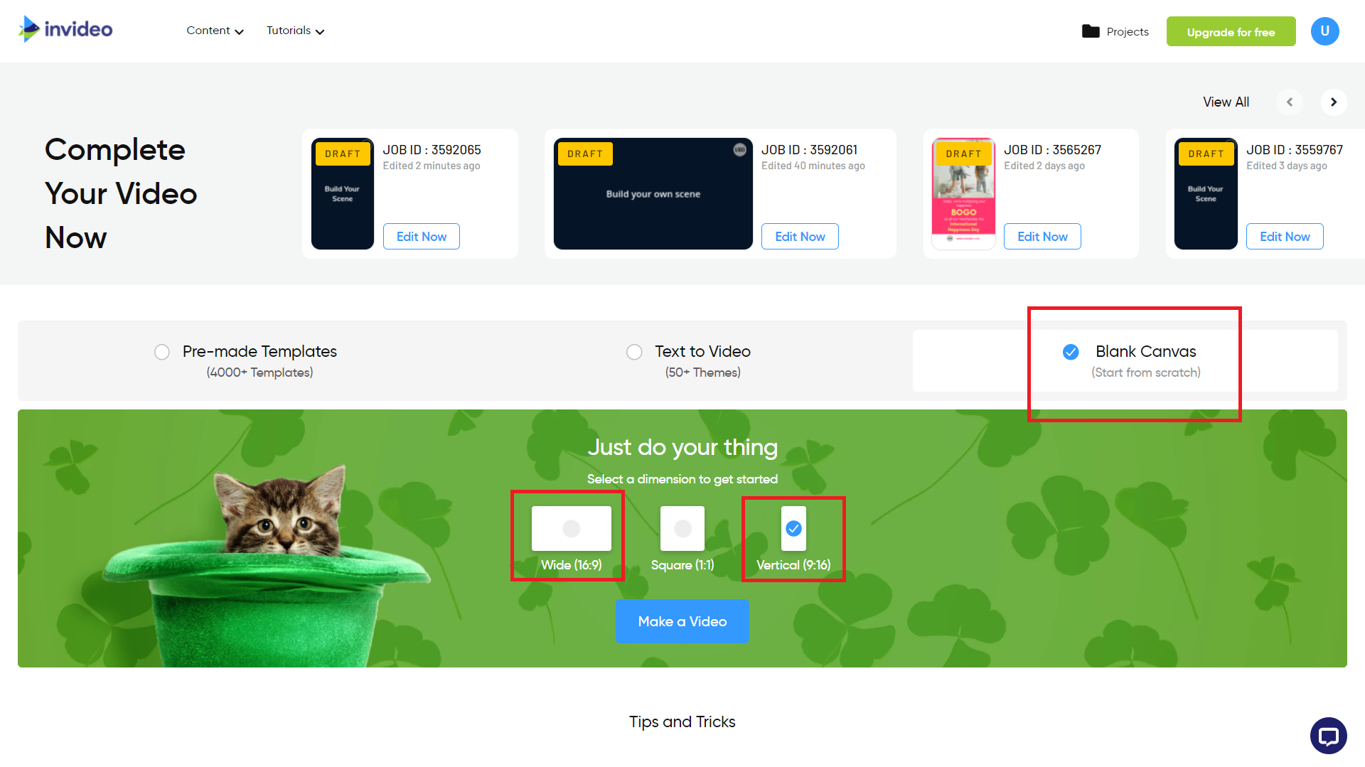 rotate videos with invideo - step1