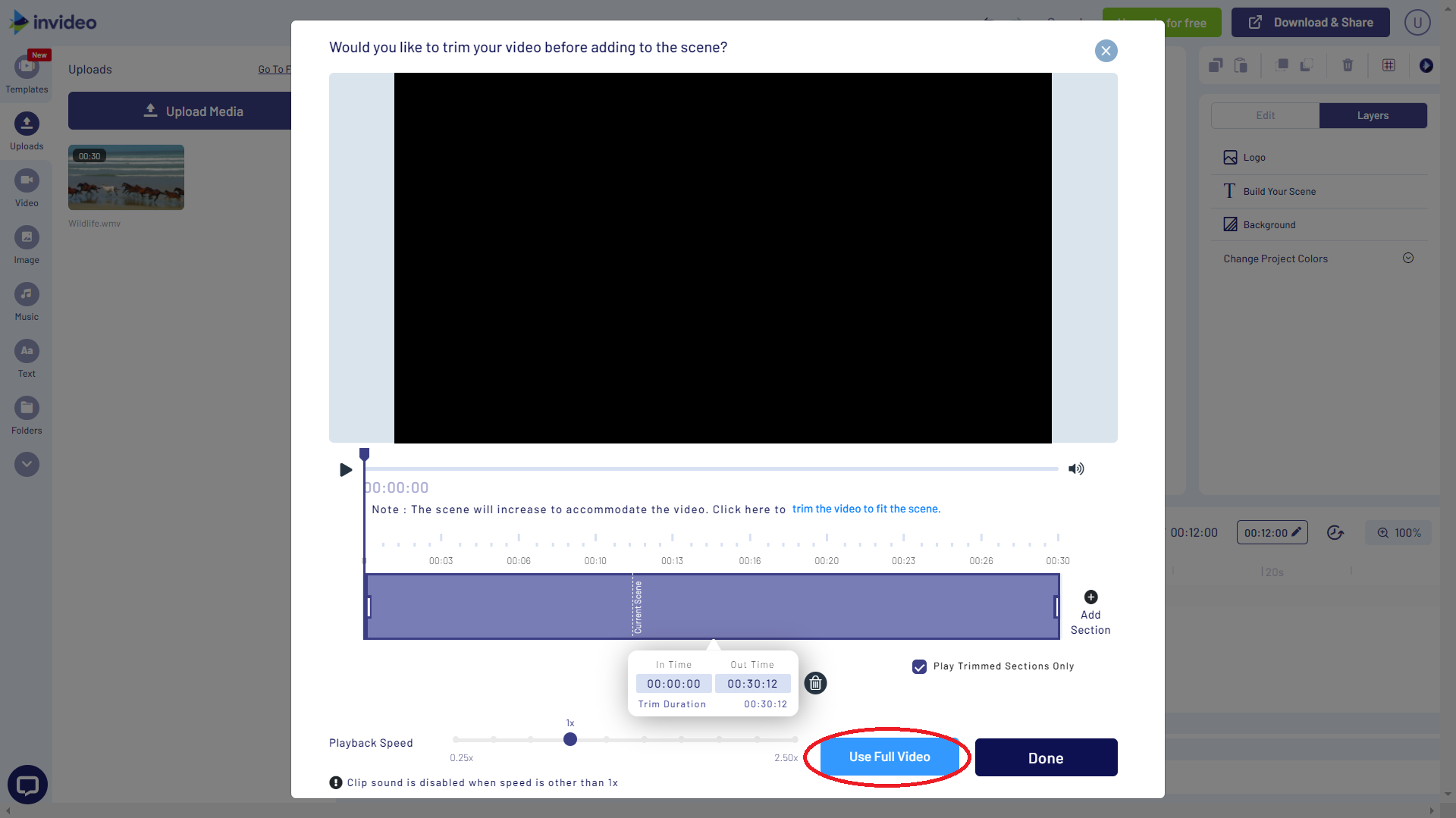 rotate videos with invideo - step3