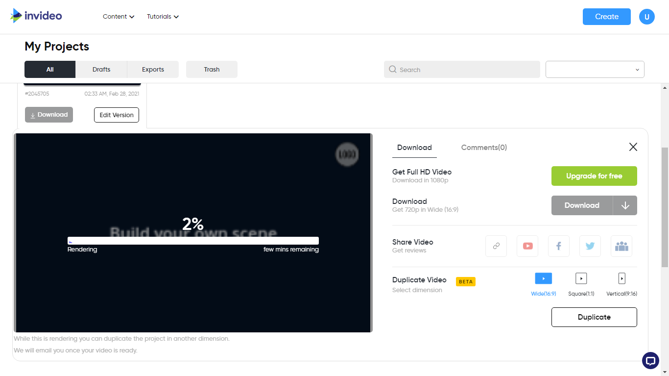 rotate videos with invideo - step8