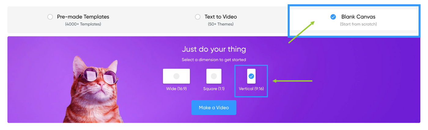 add text to TikTok using InVideo - Step 2