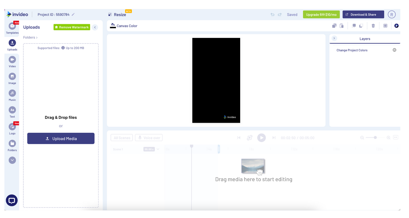 add text to TikTok using InVideo - Step 4
