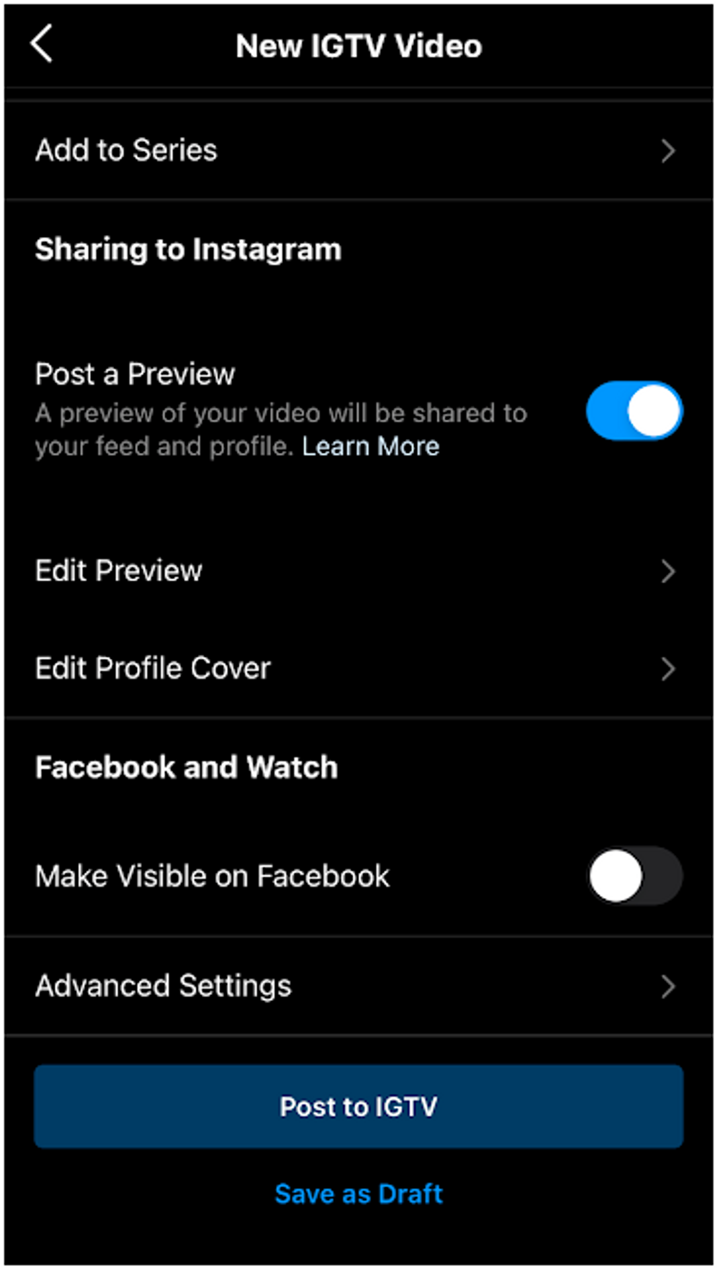 How to Post a Video on IGTV_ step 7b