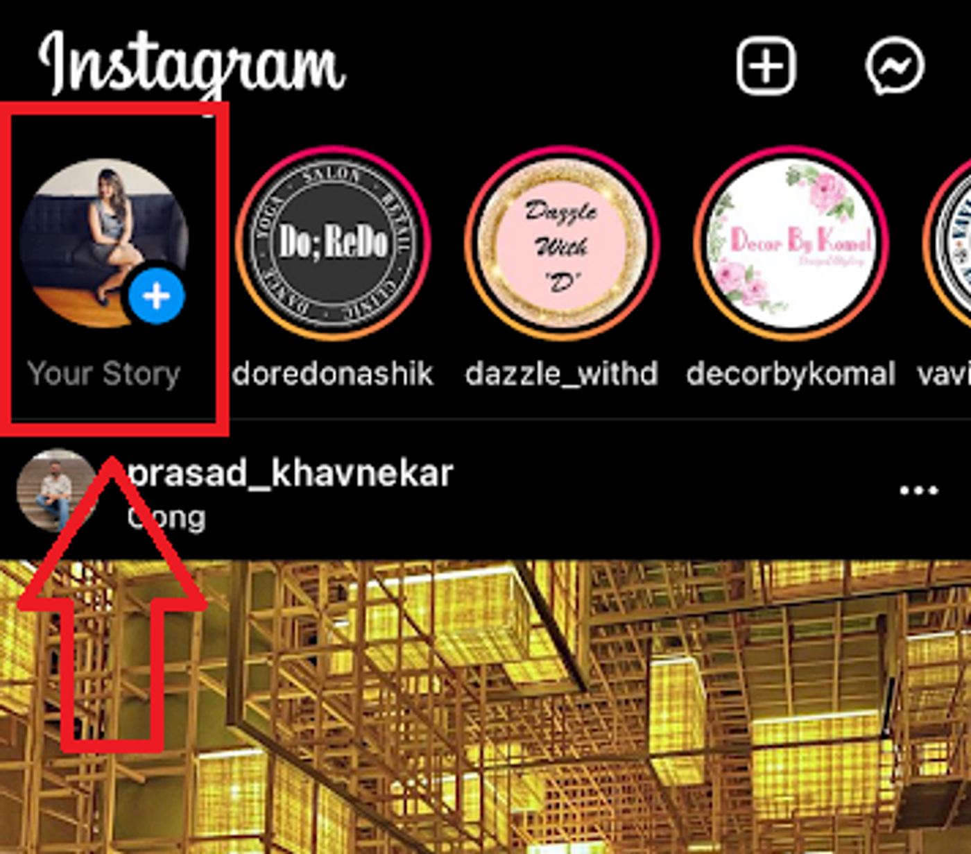 How to post a video on Instagram story from your phone gallery_ step 1