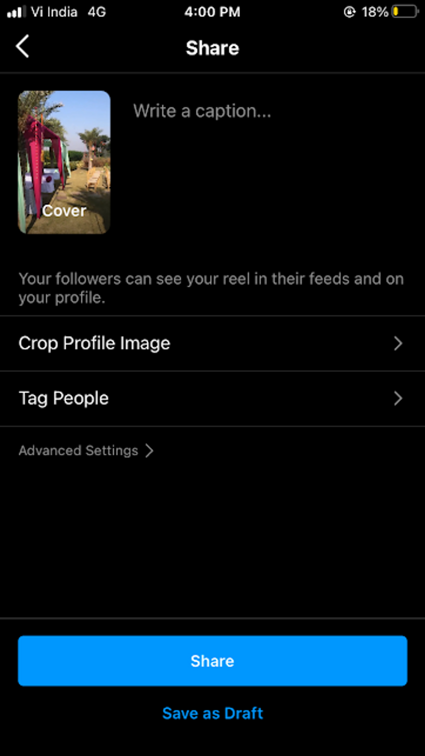 How to post a video on Instagram reels from your phone gallery_step 6