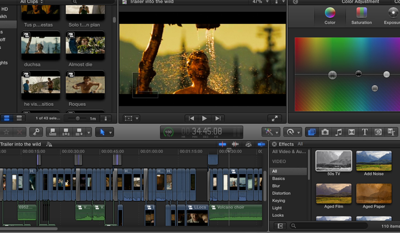 Final Cut Pro video editing software