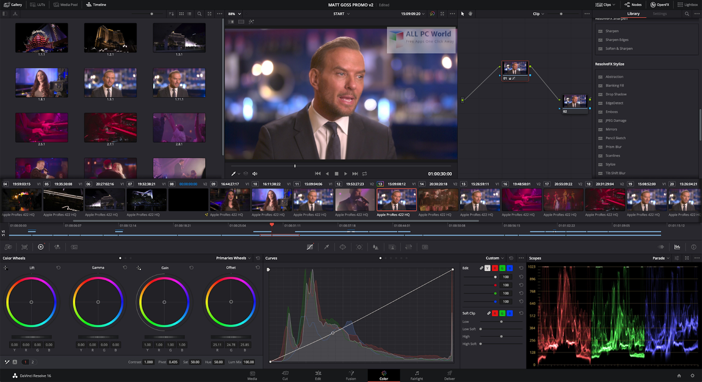 DaVinci Resolve video editor