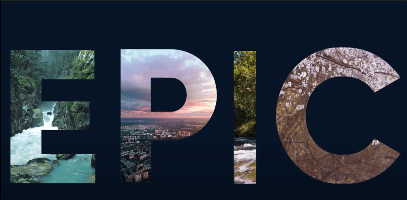 Example of video with a clipping mask