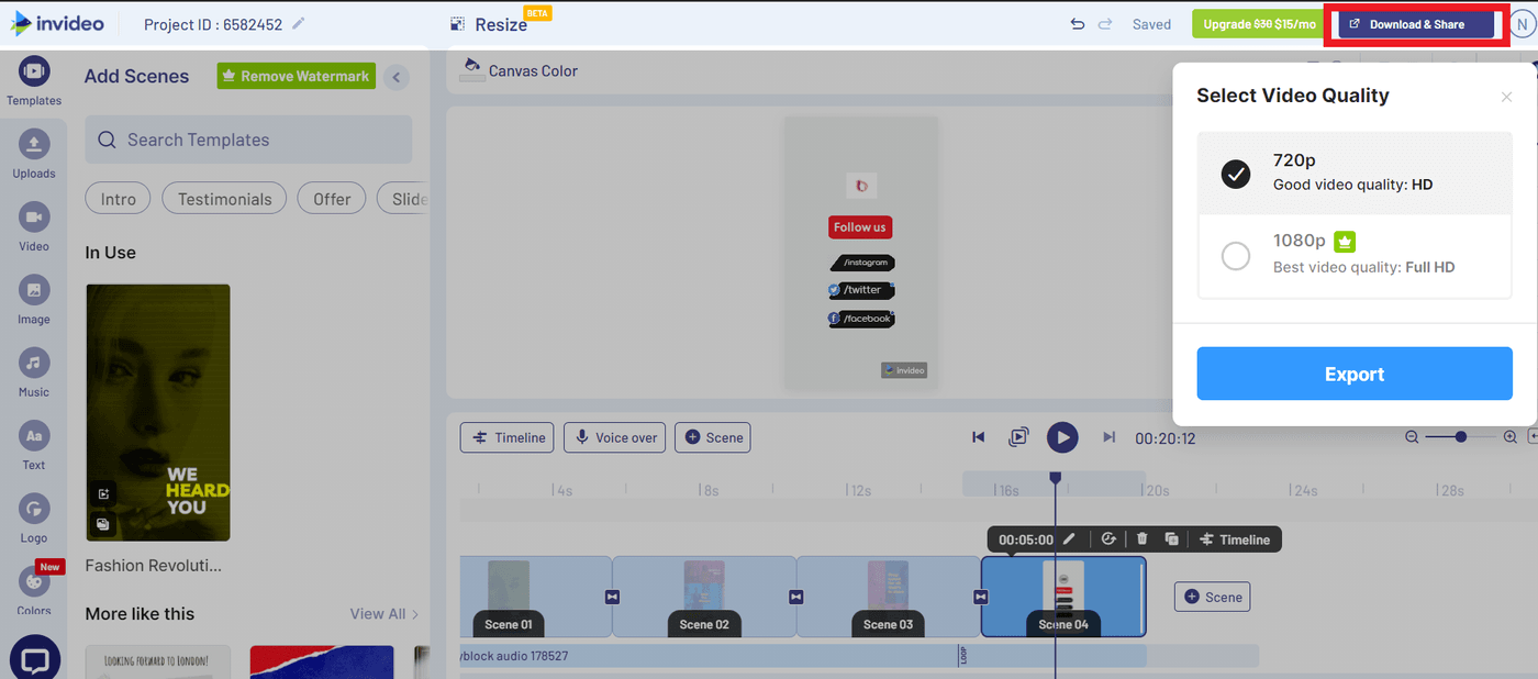 How to Access and Use 5000+ Templates to Create Videos - Step 11